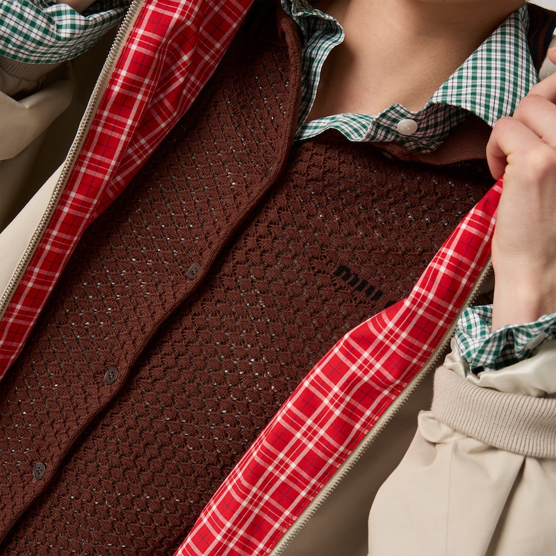 Panama cotton blouson jacket