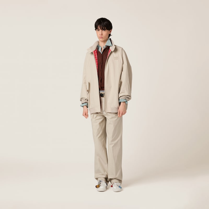 Panama cotton blouson jacket