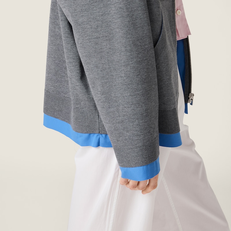 Blouson en maille contrecollée