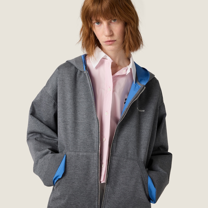 Blouson en maille contrecollée