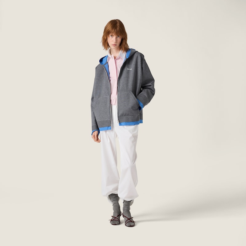 Blouson en maille contrecollée