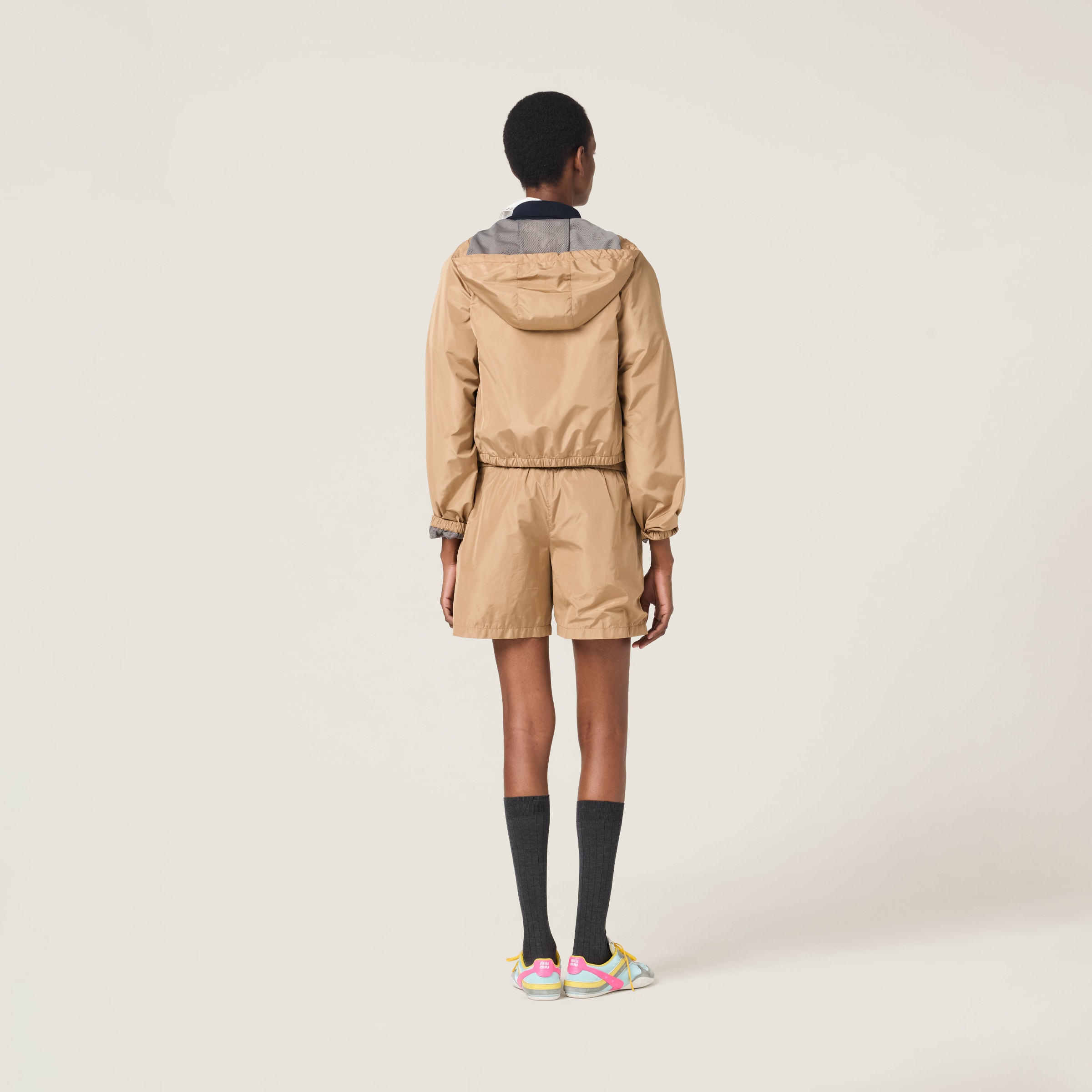 Miu Miu Technical Silk Blouson Jacket