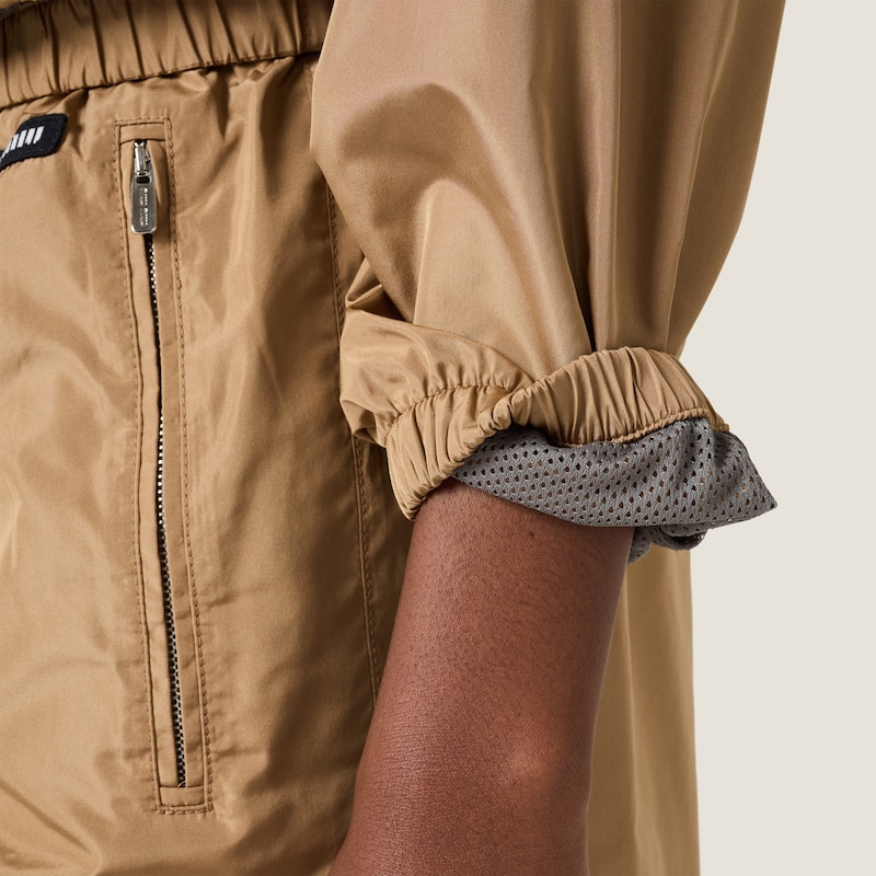 Technical silk blouson jacket