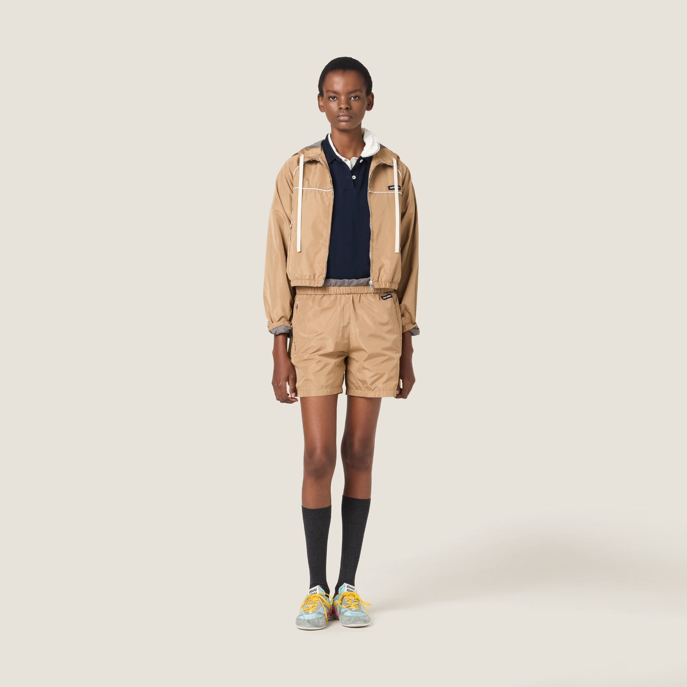 Miu Miu Technical Silk Blouson Jacket