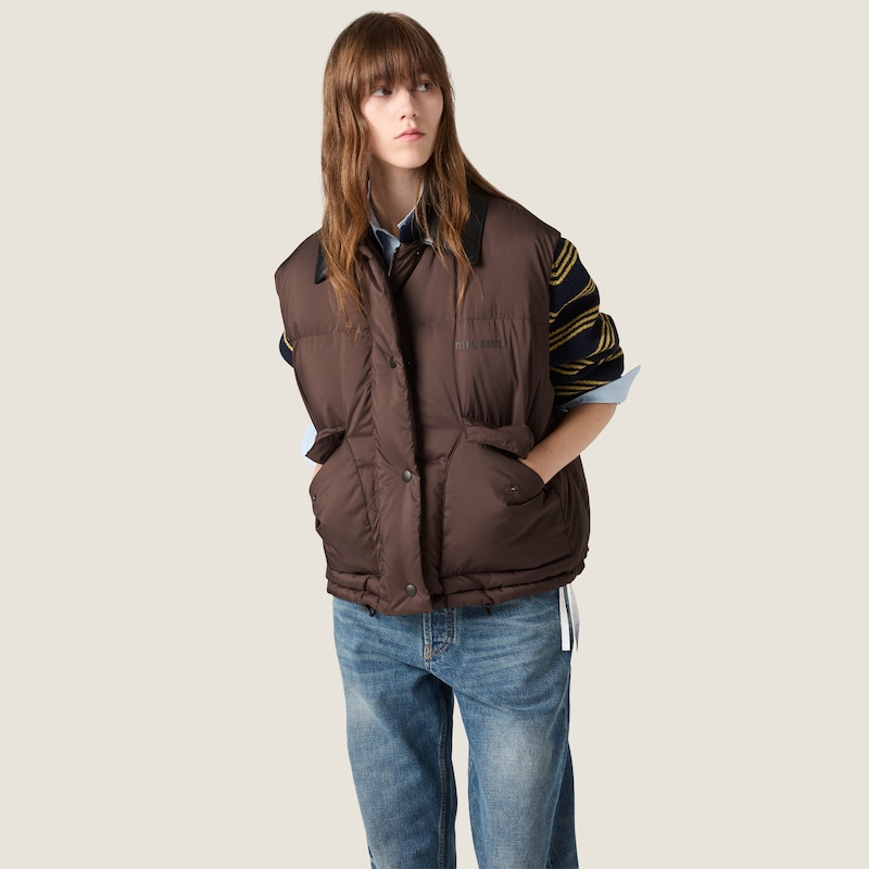 Veste en duvet technique pongé