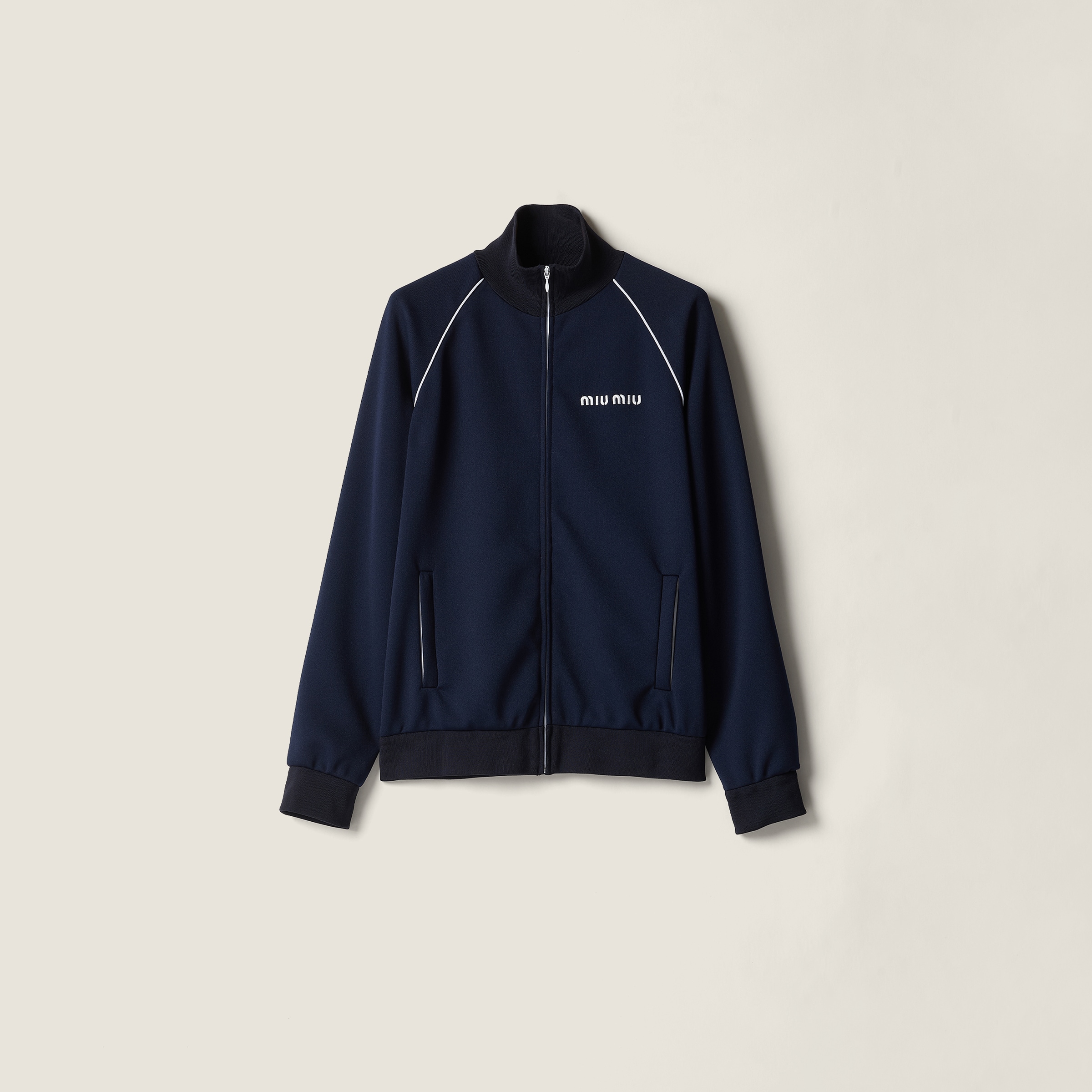 Technical jersey blouson jacket