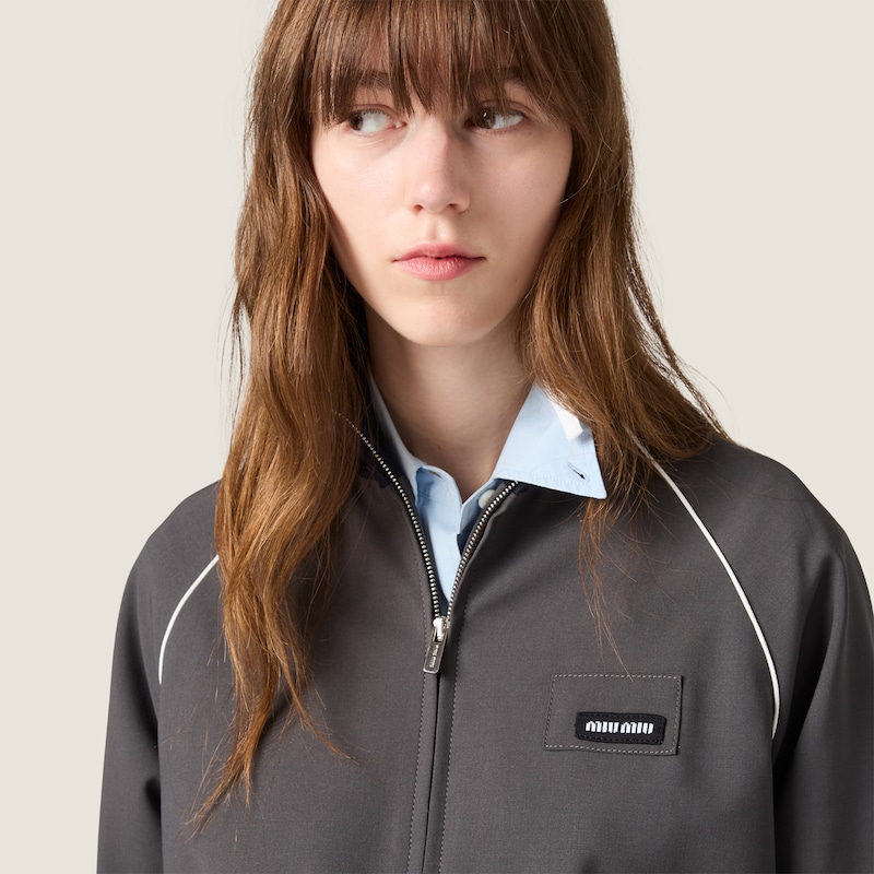 Wool blouson jacket