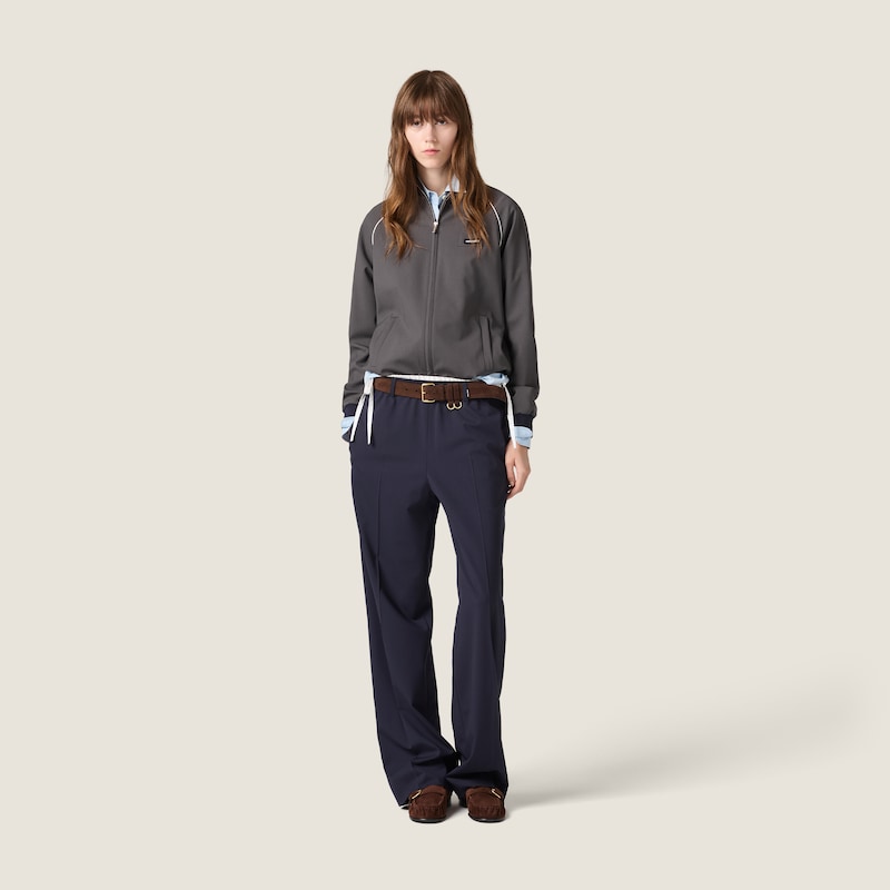 Wool blouson jacket