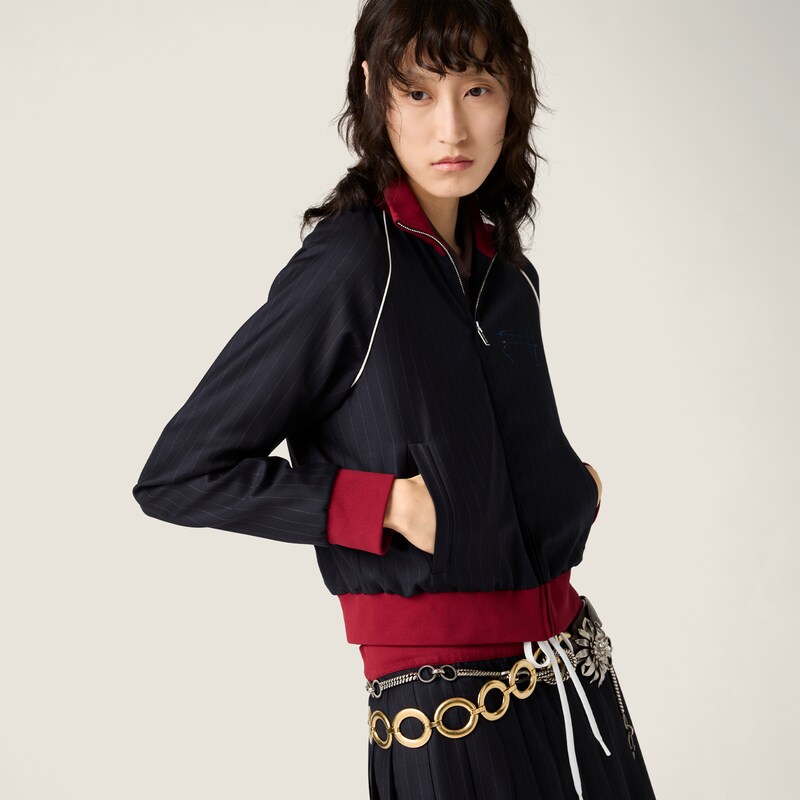 Sobrecamisa de raya diplomática con cremallera