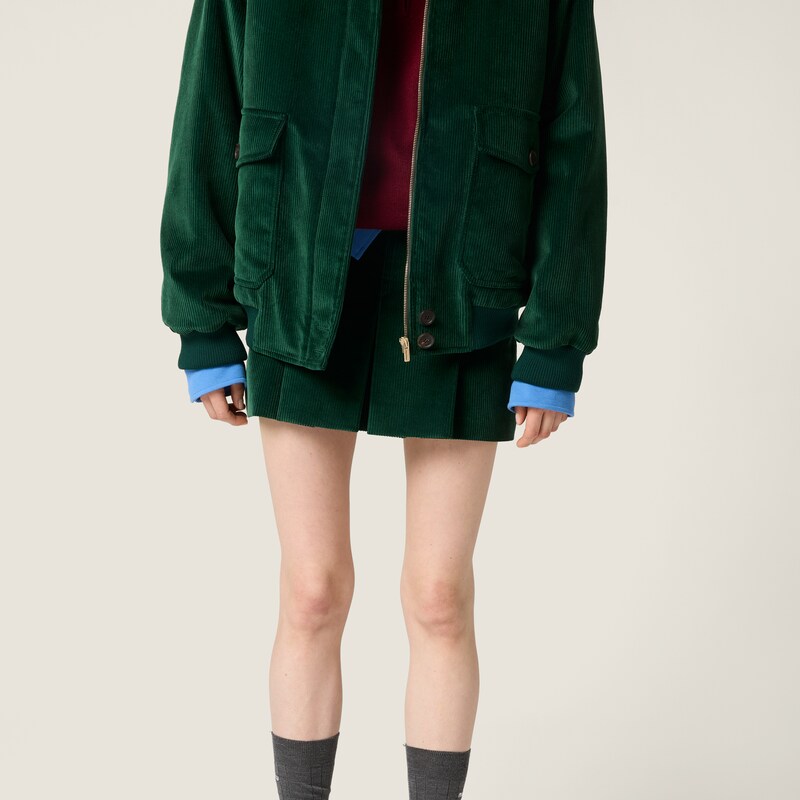 Blouson matelassé en velours côtelé