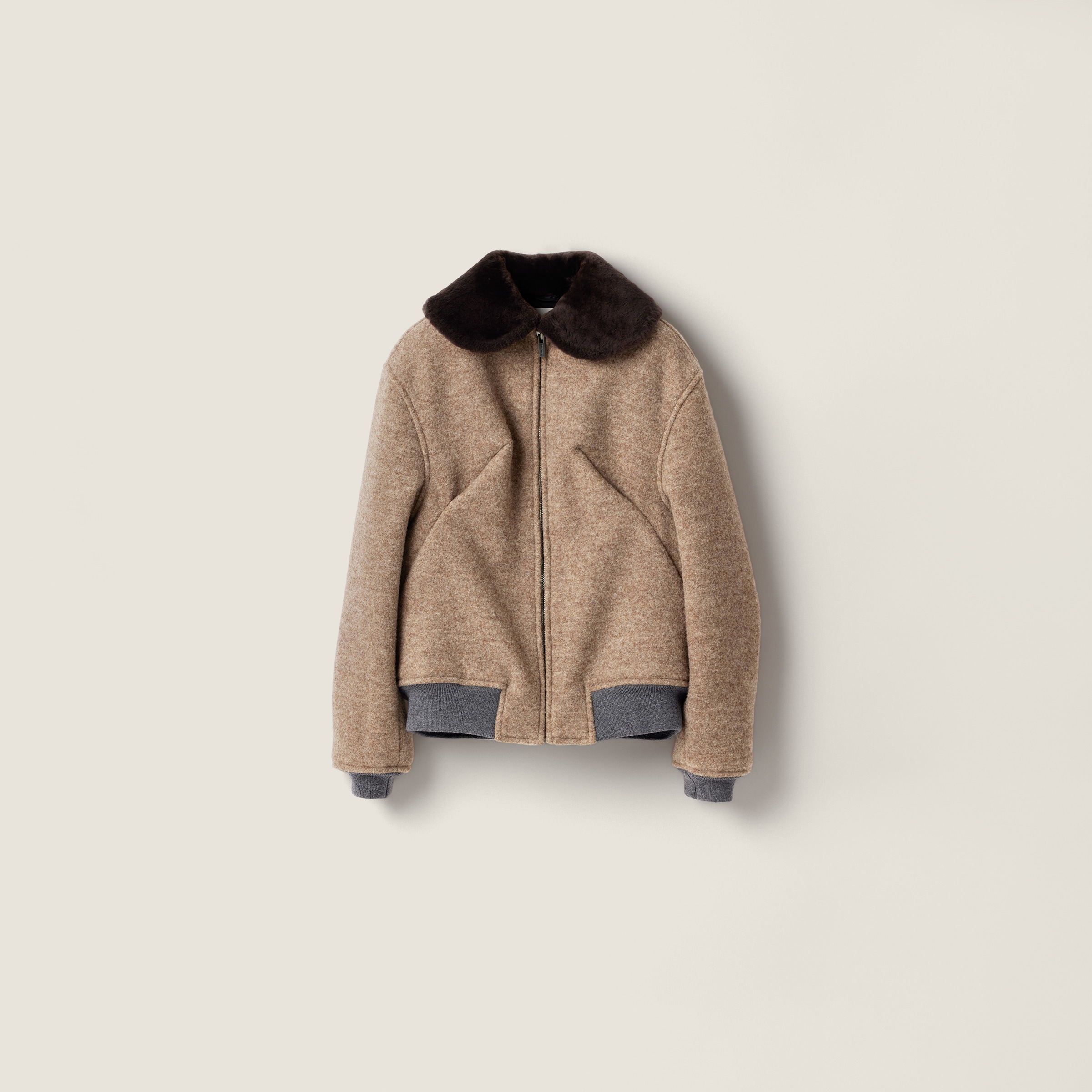Miu Miu Shetland Wool Blouson Jacket