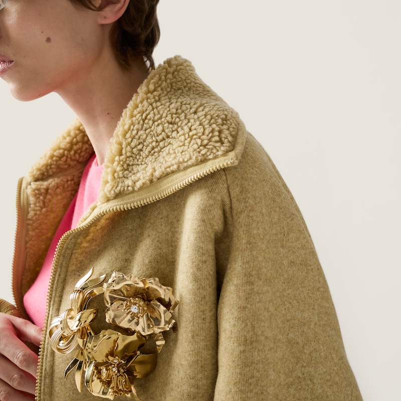 コットンフリースジッパー ブルゾンジャケット