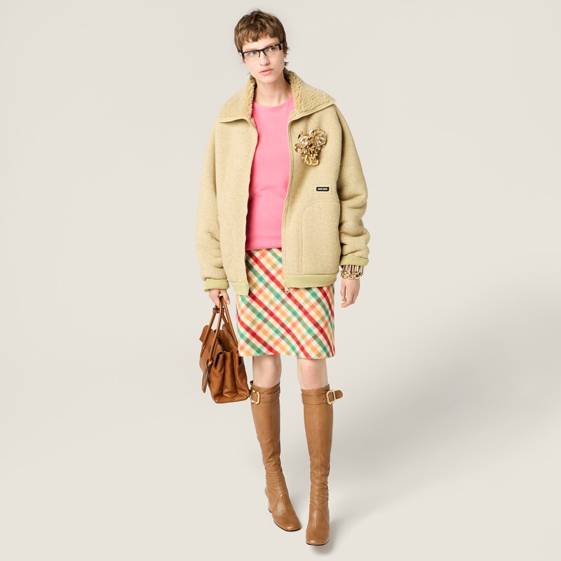 コットンフリースジッパー ブルゾンジャケット