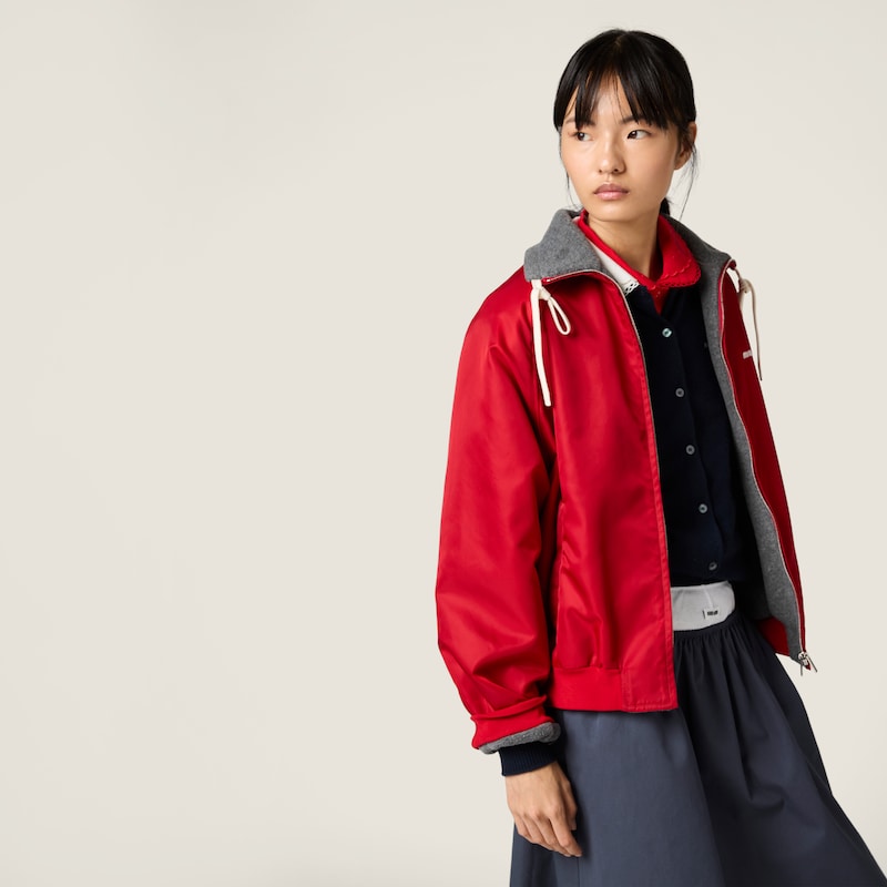 Blouson bomber en gazar technique et polaire