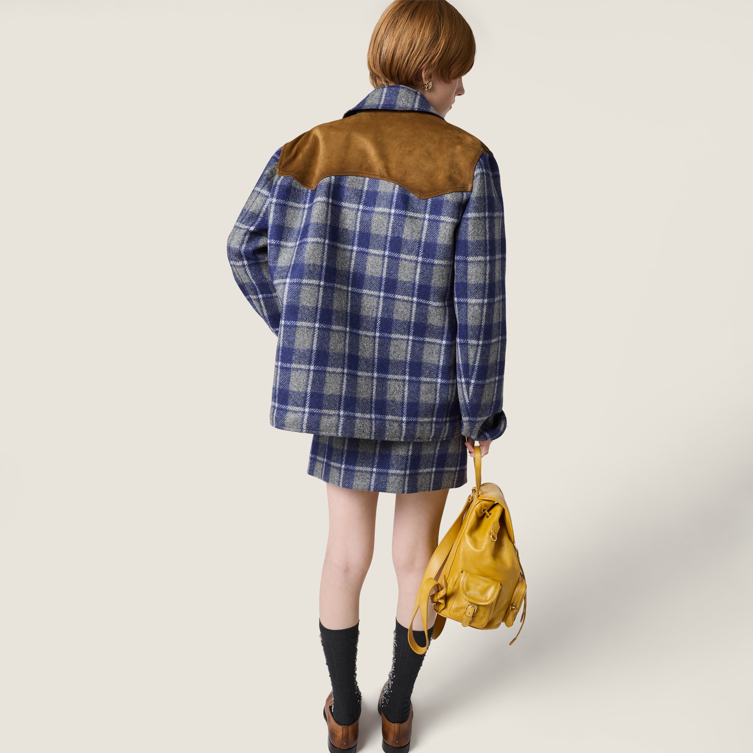 Checked blouson jacket - thumbnail 3