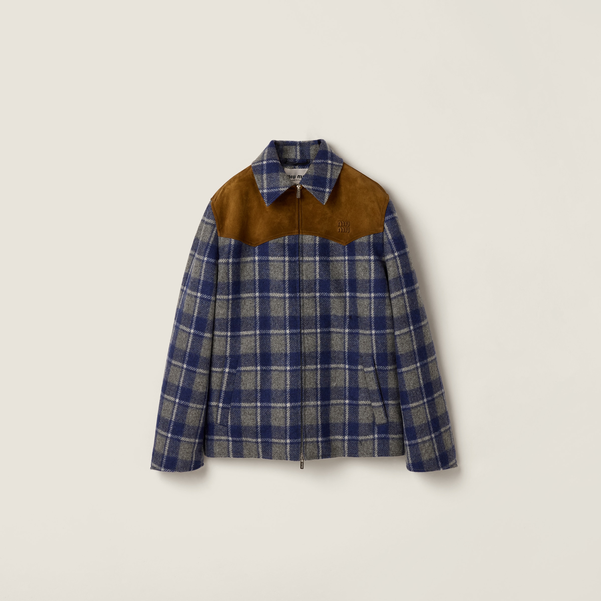 Miu Miu Checked Blouson Jacket