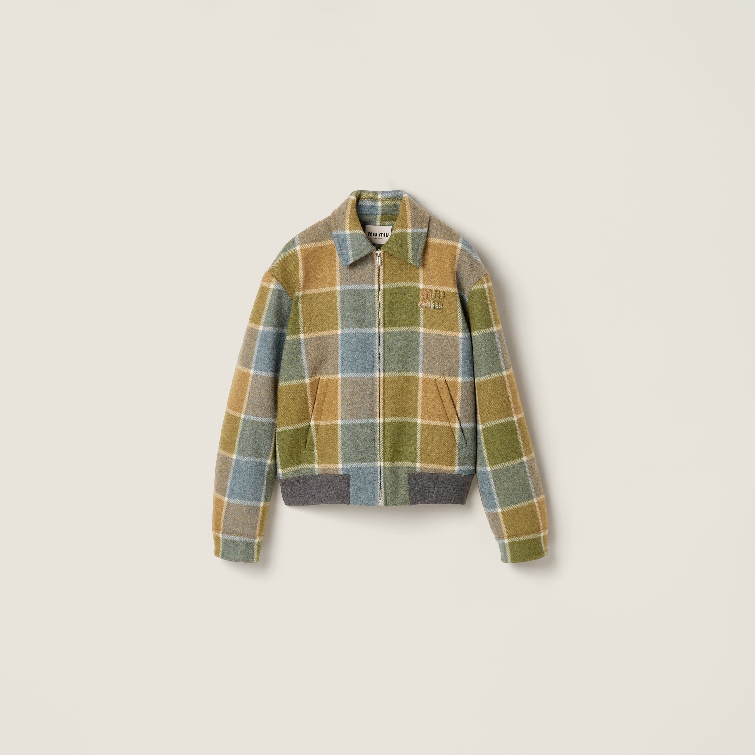 Miu Miu Checked Blouson Jacket