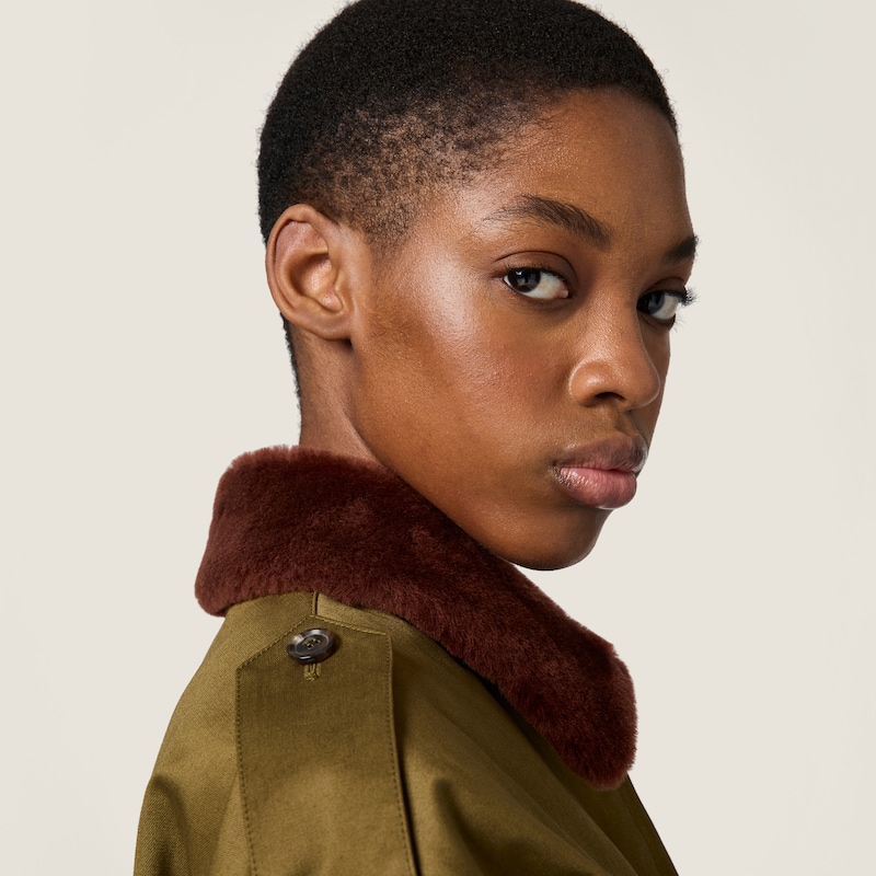 Cotton satin bomber jacket