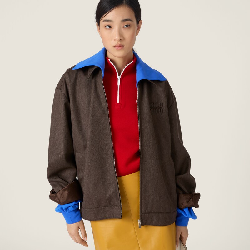 Cover fabric blouson jacket