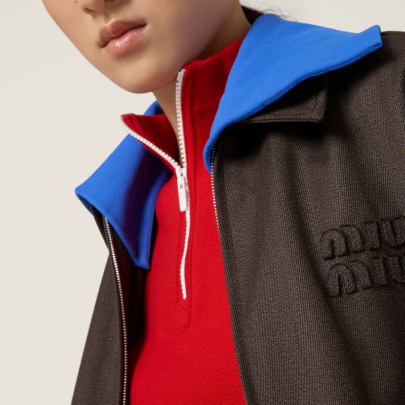 Cover fabric blouson jacket