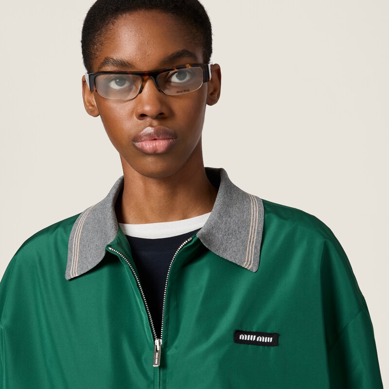 Technical poplin bomber jacket