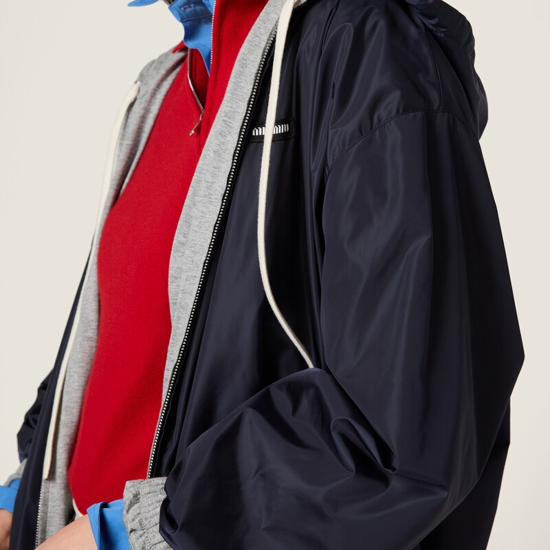 Blouson réversible en tissu technique et jersey