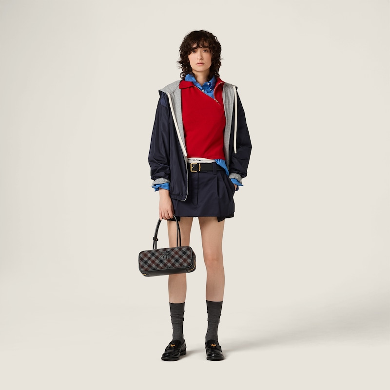 Blouson réversible en tissu technique et jersey