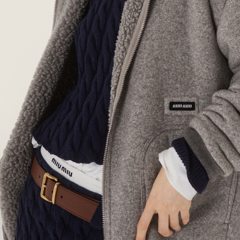 Fleece hoodie jacket