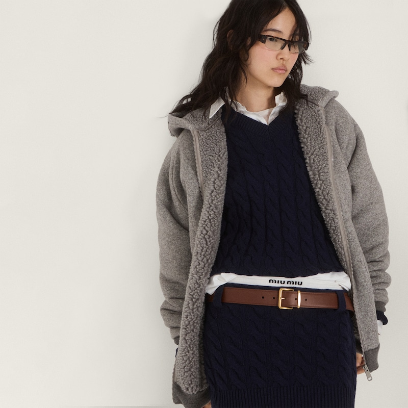 Fleece hoodie jacket