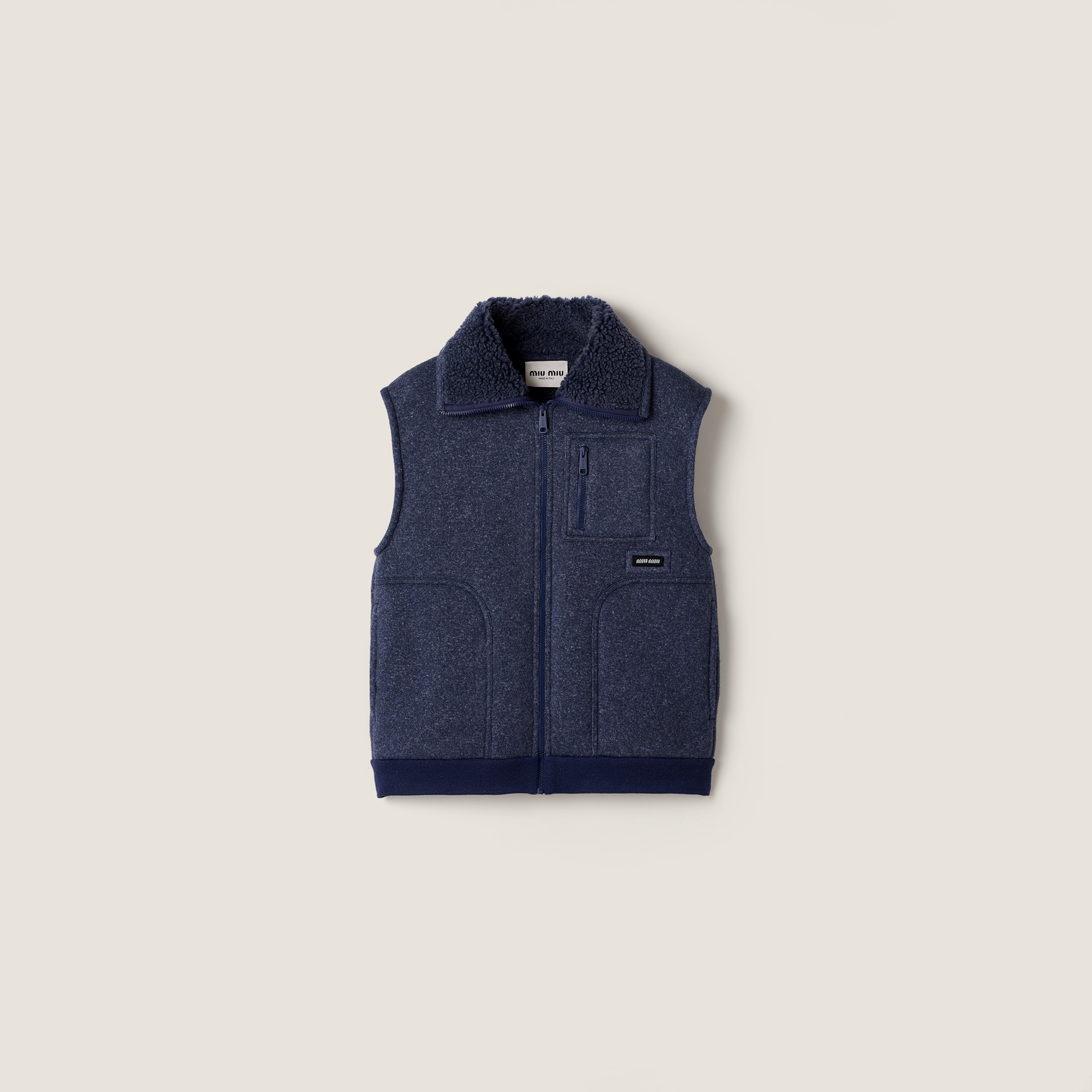 Miu Miu Fleece Vest In Animal Print