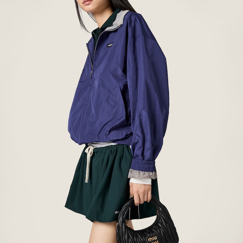 Technical poplin blouson jacket