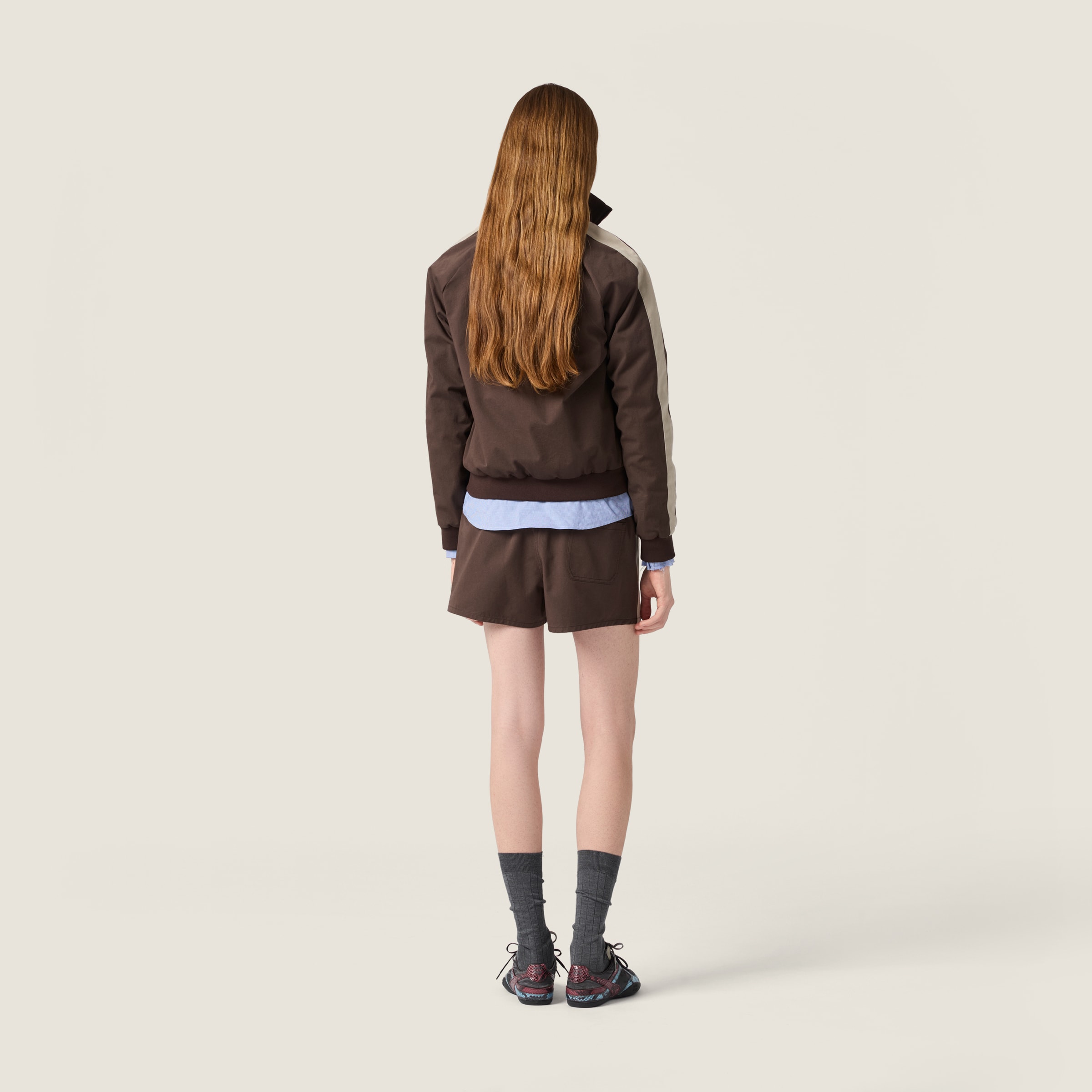 Washed twill blouson jacket - thumbnail 3