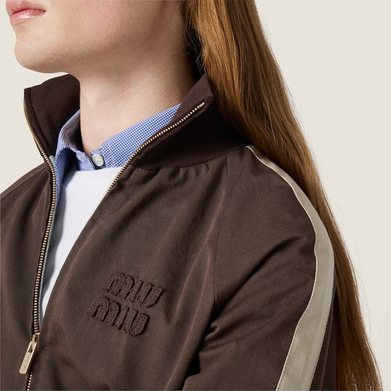 Washed twill blouson jacket