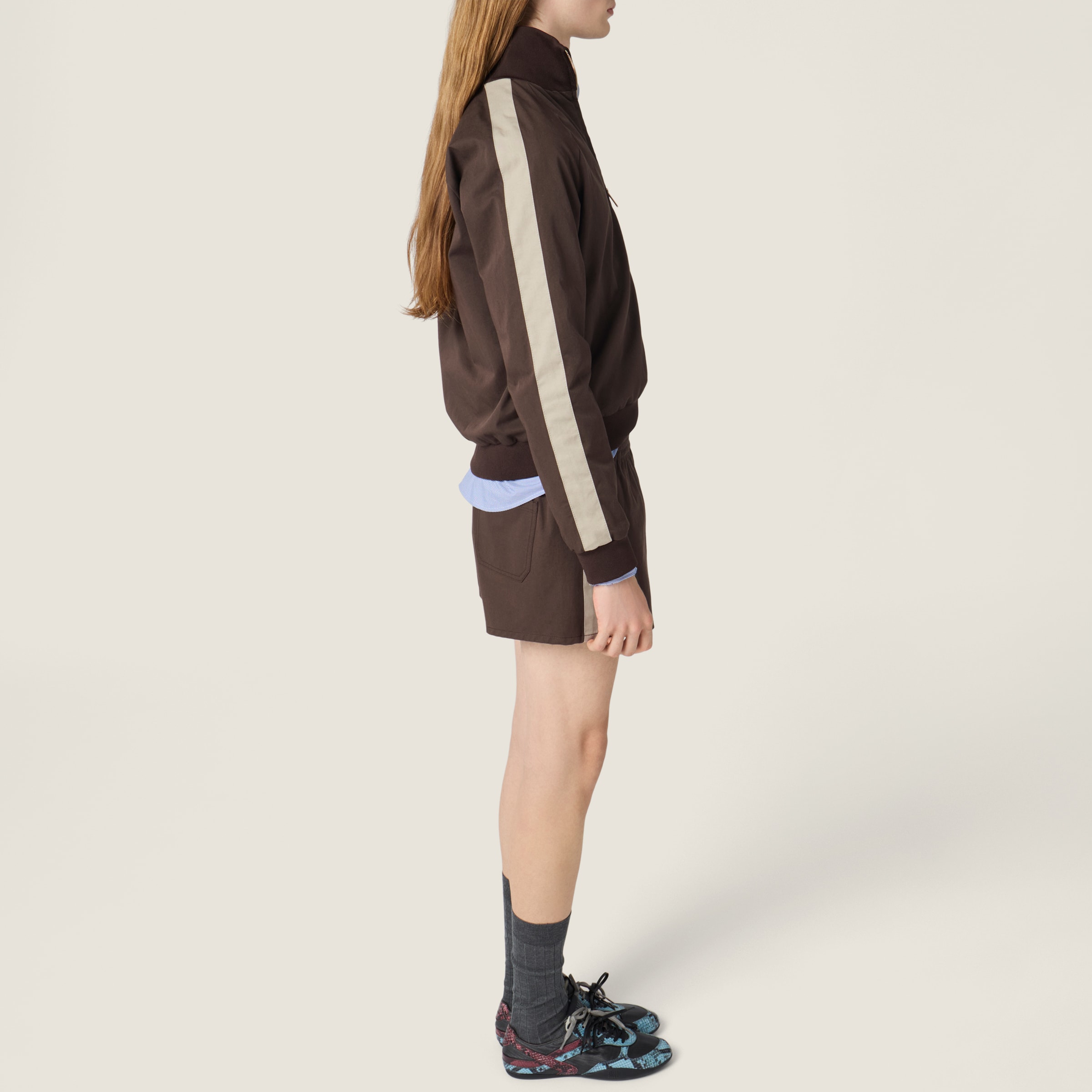 Washed twill blouson jacket - thumbnail 6