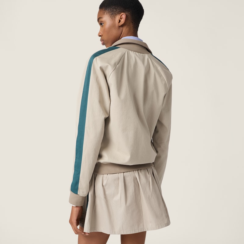 Washed twill blouson jacket