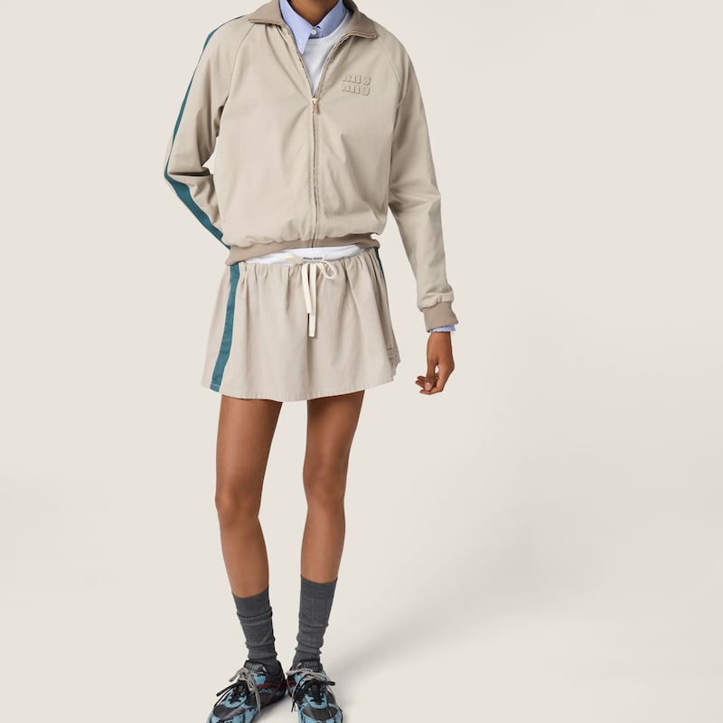 Washed twill blouson jacket