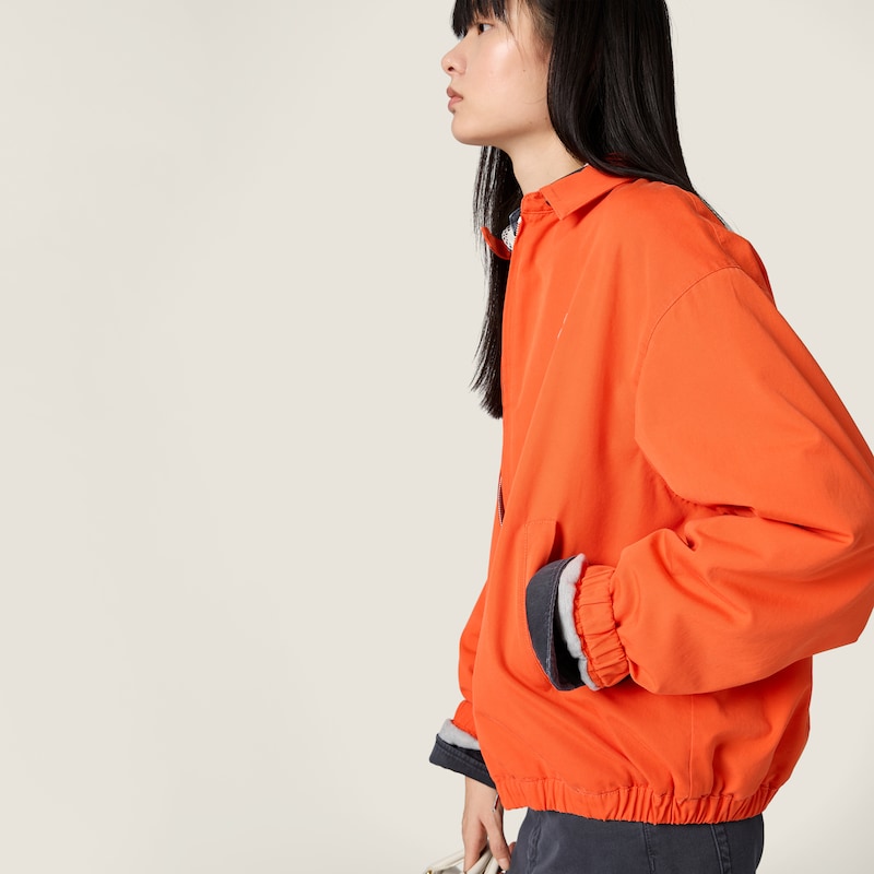 Washed poplin blouson jacket