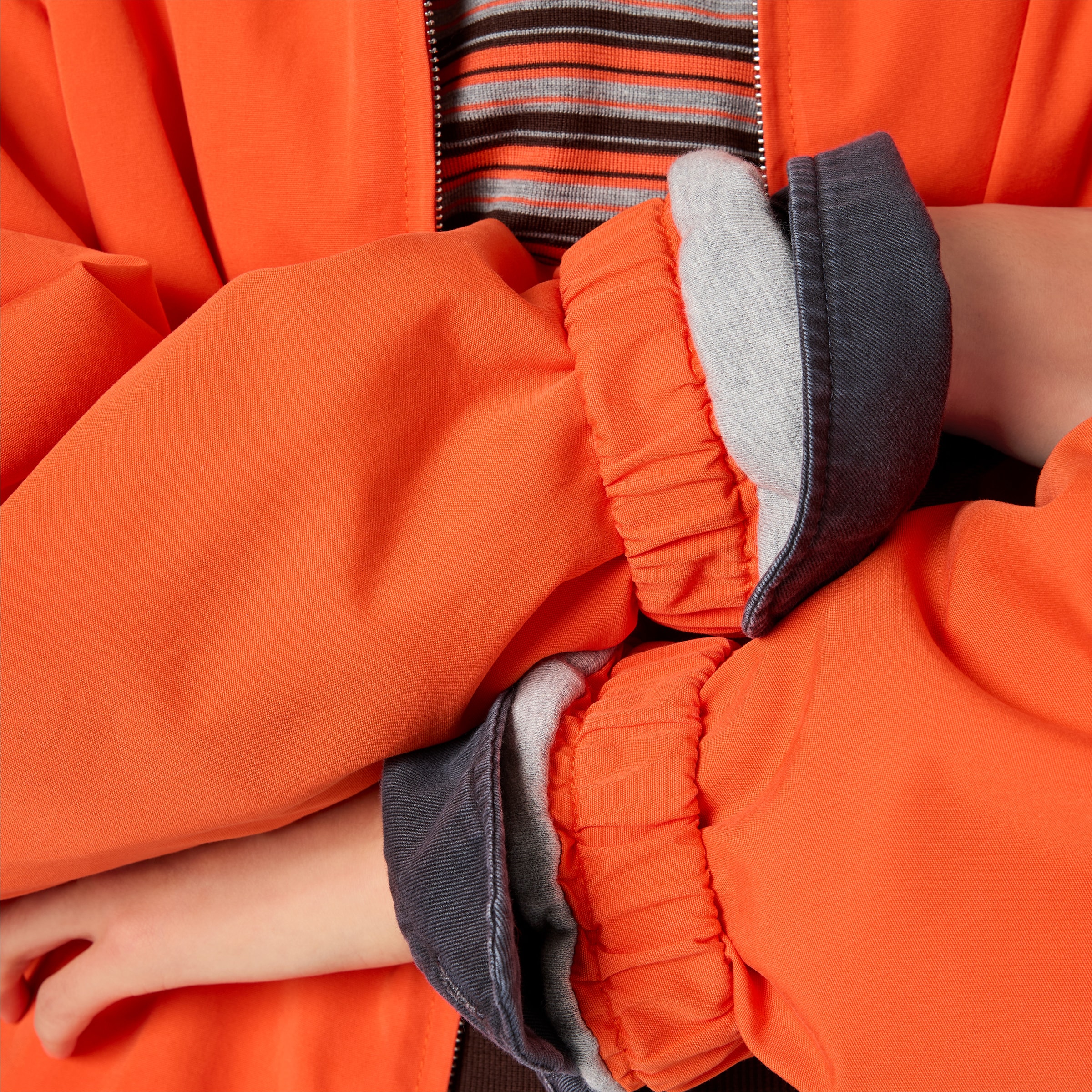 Orange Washed Poplin Blouson Jacket | Miu Miu