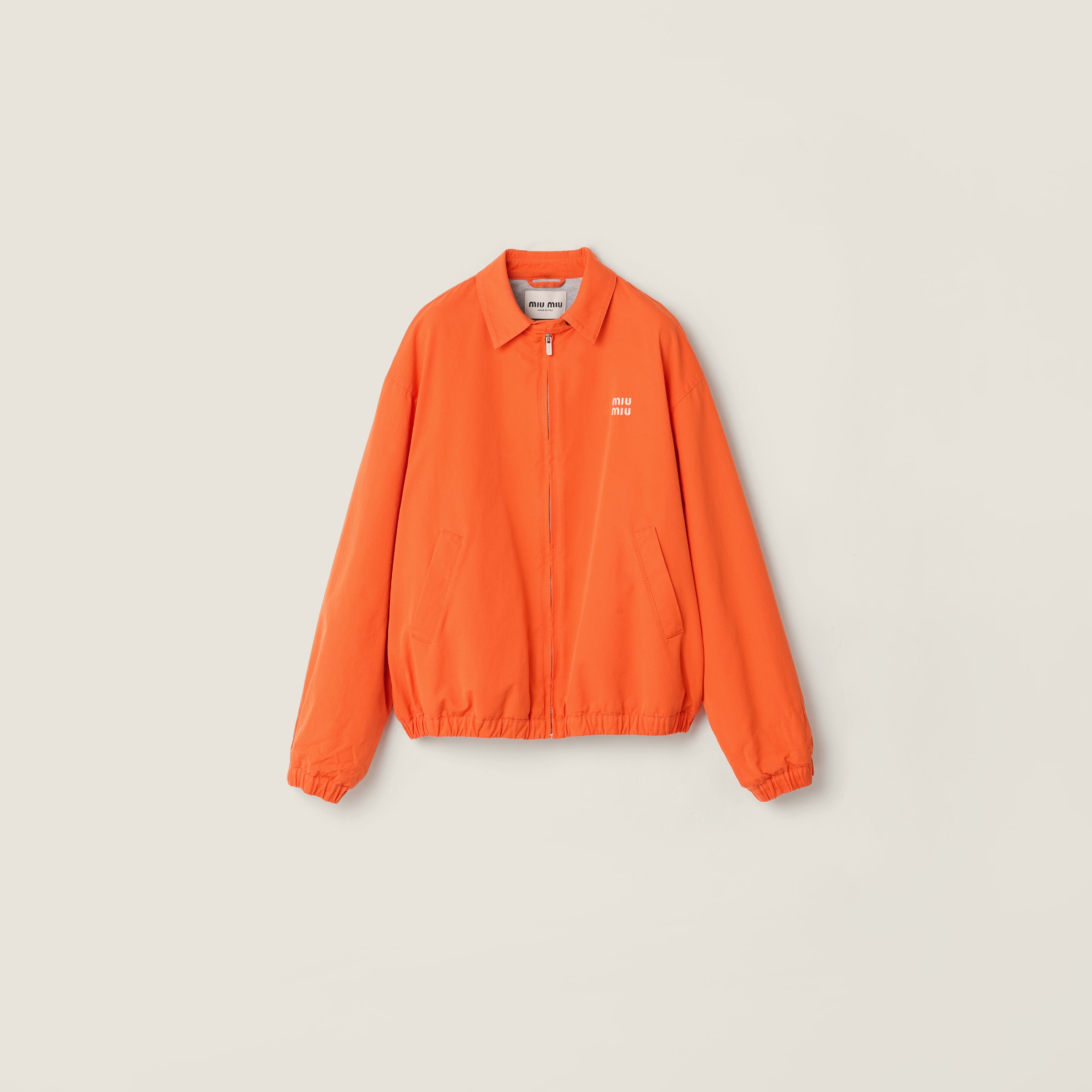Washed poplin blouson jacket