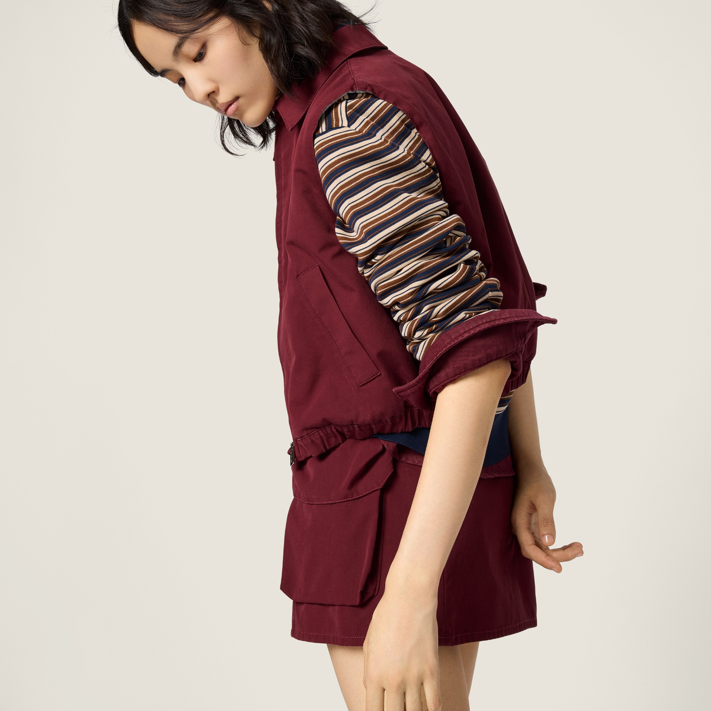 Washed poplin vest - thumbnail 6