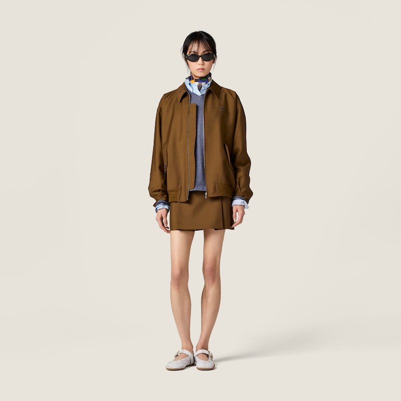 小山羊毛短夹克