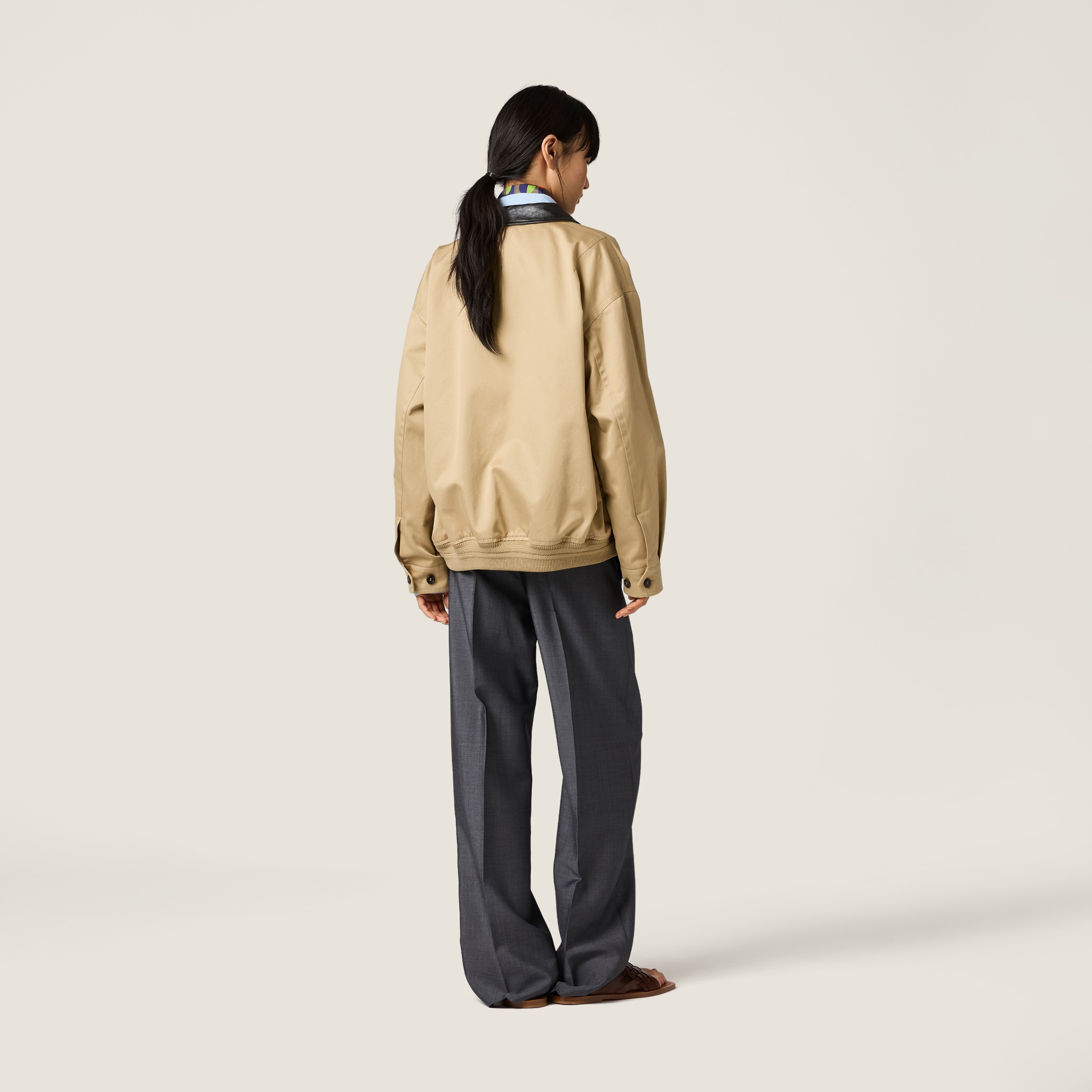 Chino and leather bomber jacket - thumbnail 3
