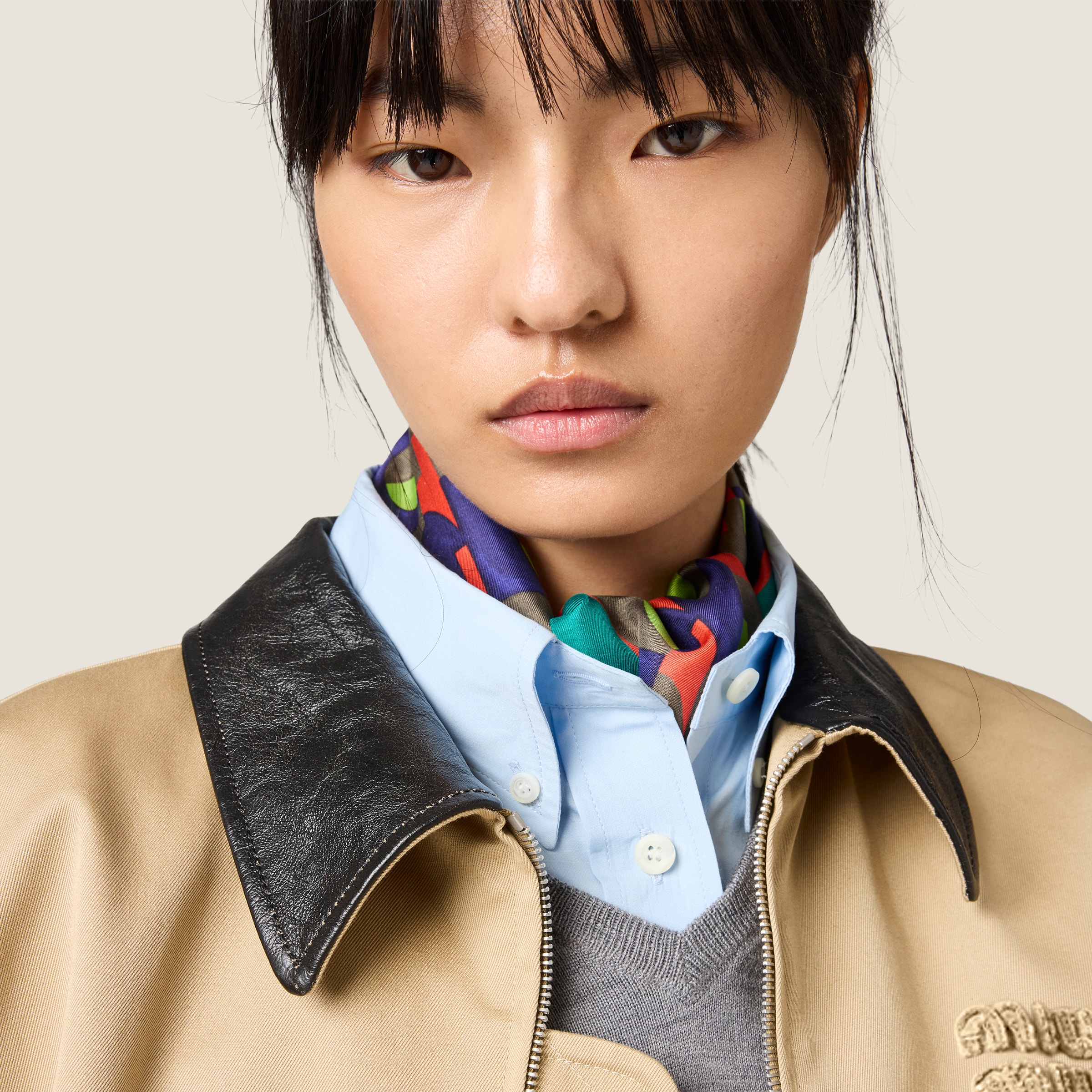 Chino and leather bomber jacket - thumbnail 5