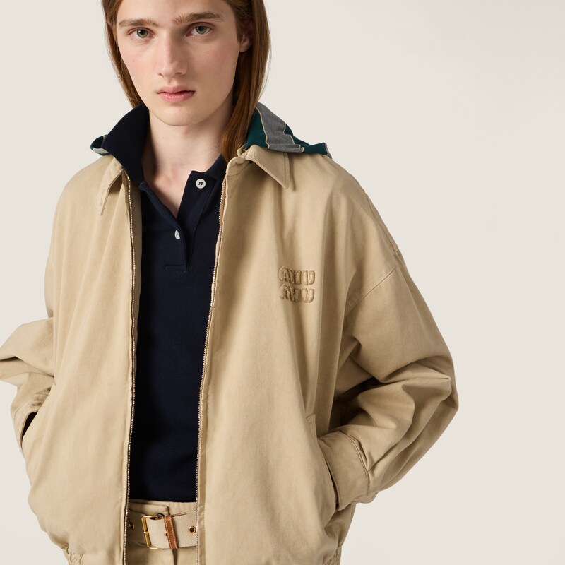 Old gabardine blouson jacket