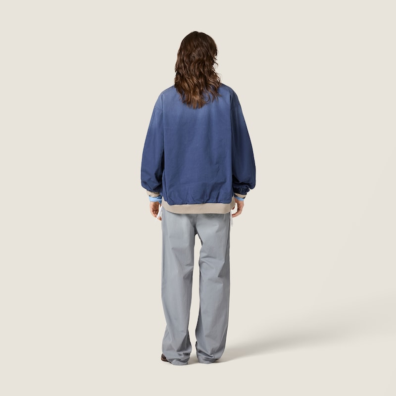 Old washed twill blouson jacket