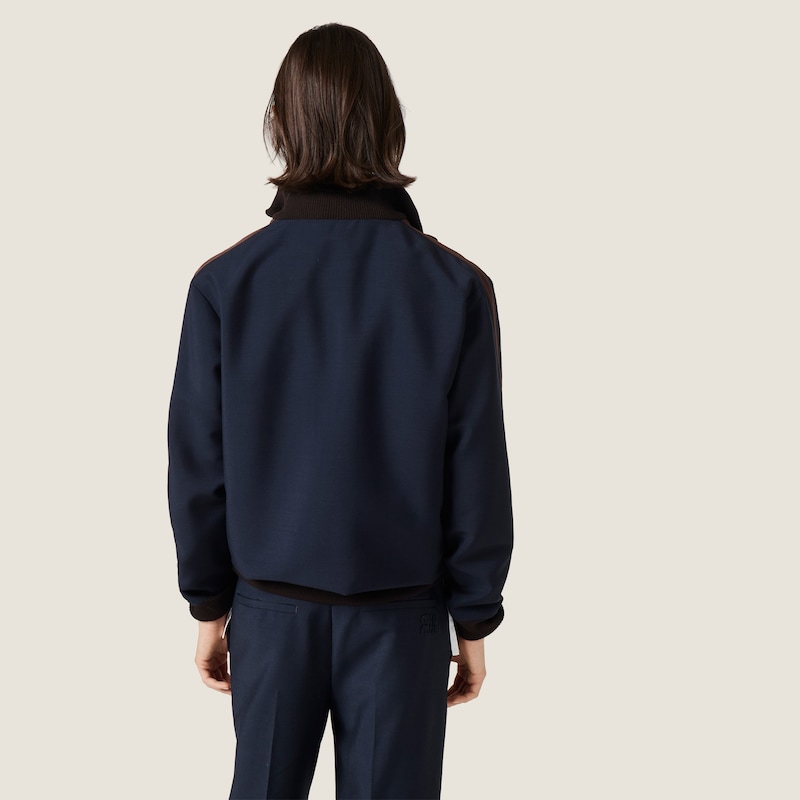 Kid mohair blouson jacket