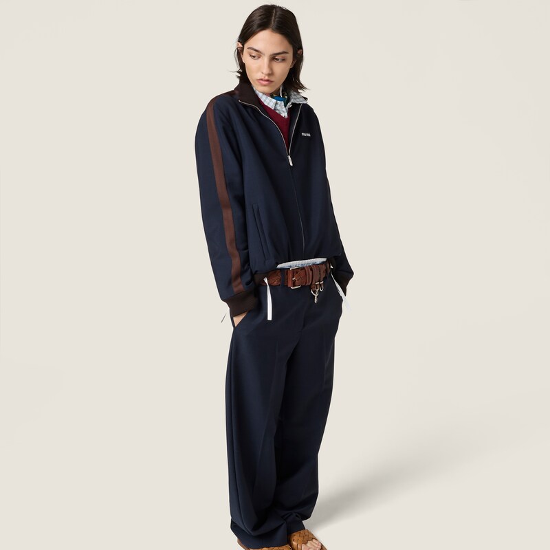 Kid mohair blouson jacket
