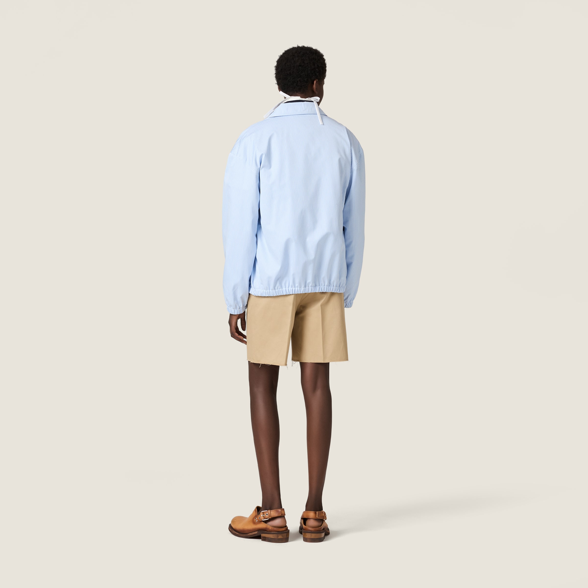 Gingham check blouson jacket - thumbnail 3