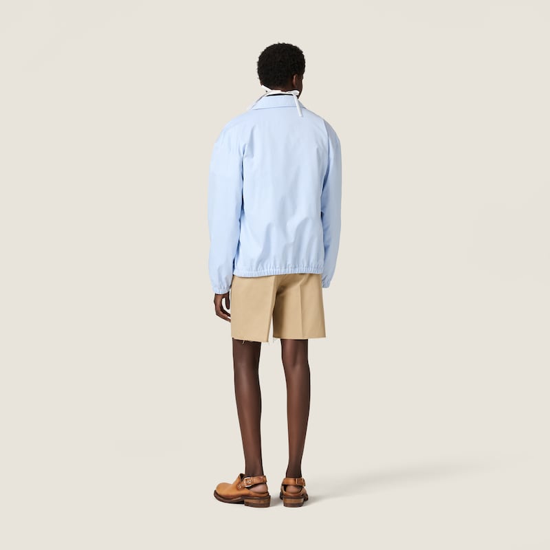 Gingham check blouson jacket