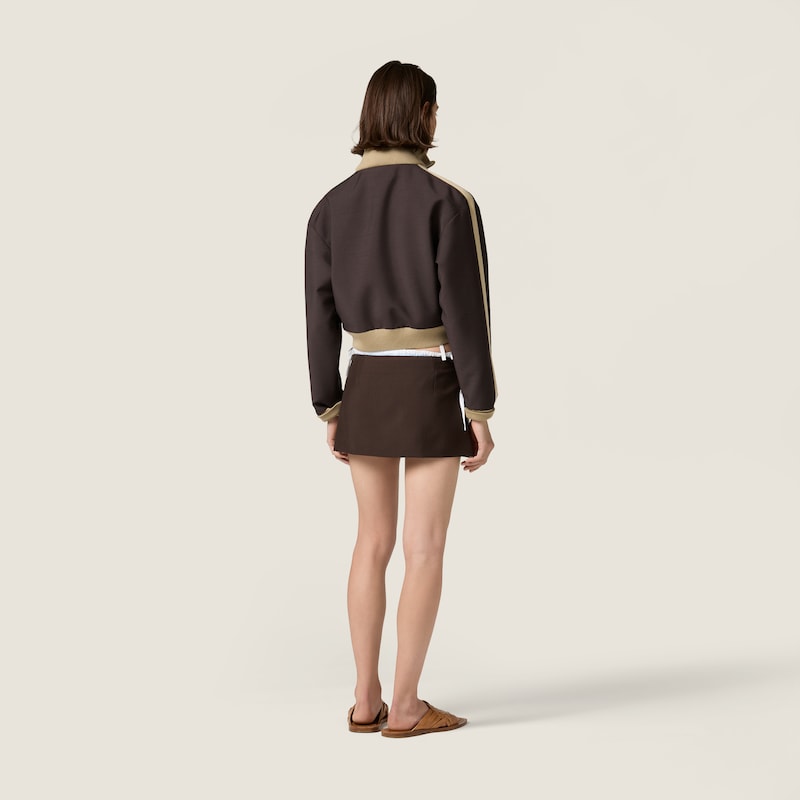 Kid mohair blouson jacket